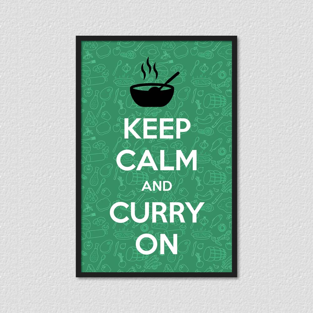 Keep Calm Curry On - Poster