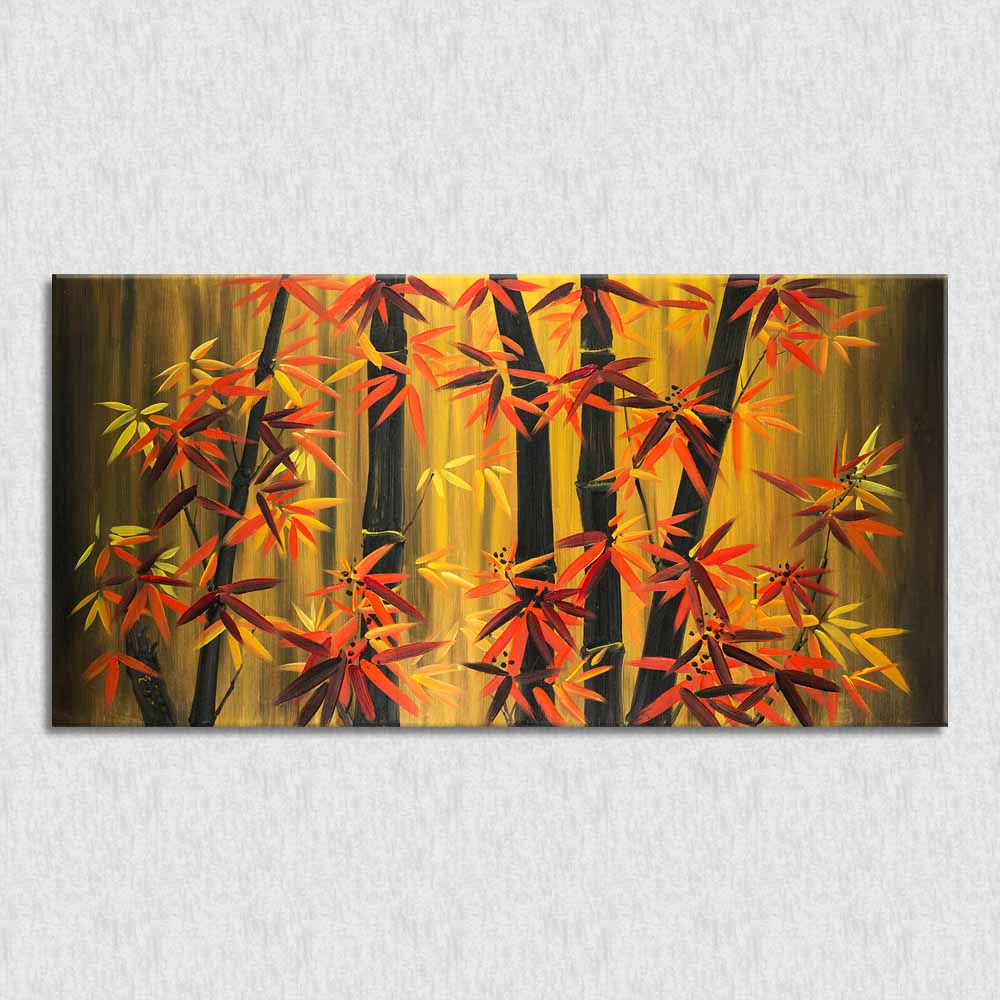 Bamboo Jungle Artwork - Handmade Painting