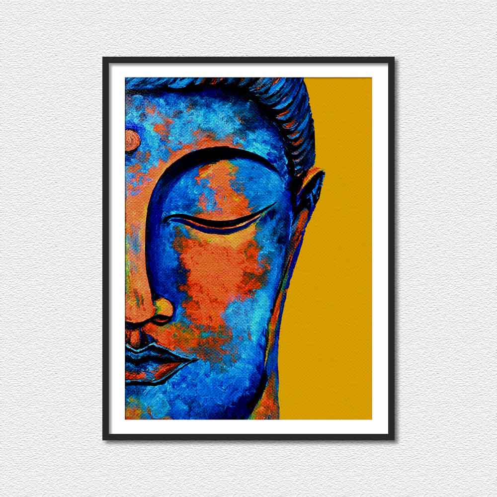 Buddha Face Artwork - Handmade Painting