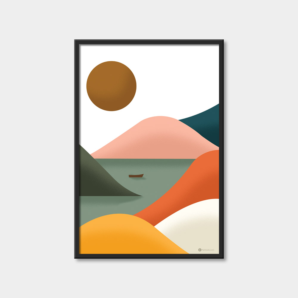 Colourful Mountains Poster - Poster