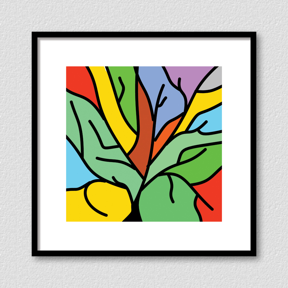 Colorful Tree Branches - Poster
