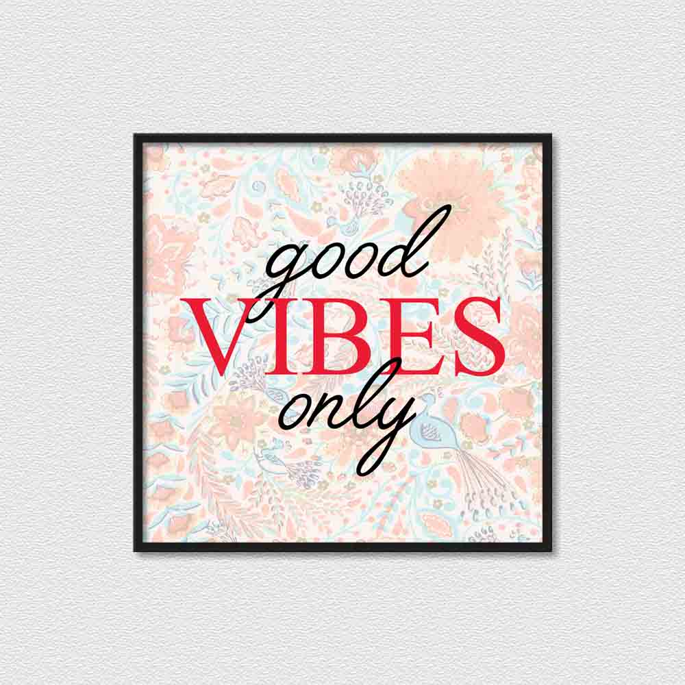 Good Vibes Floral Poster - Poster