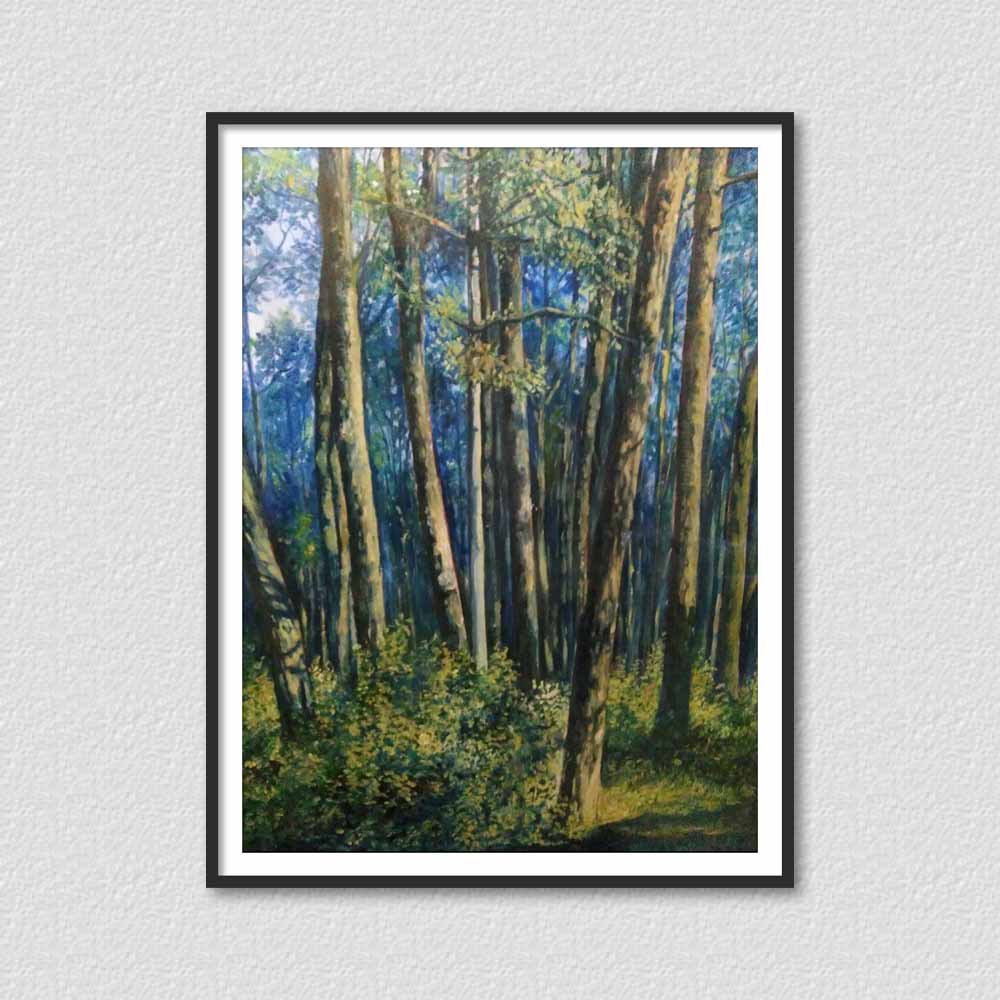 Green Forest Print - Poster