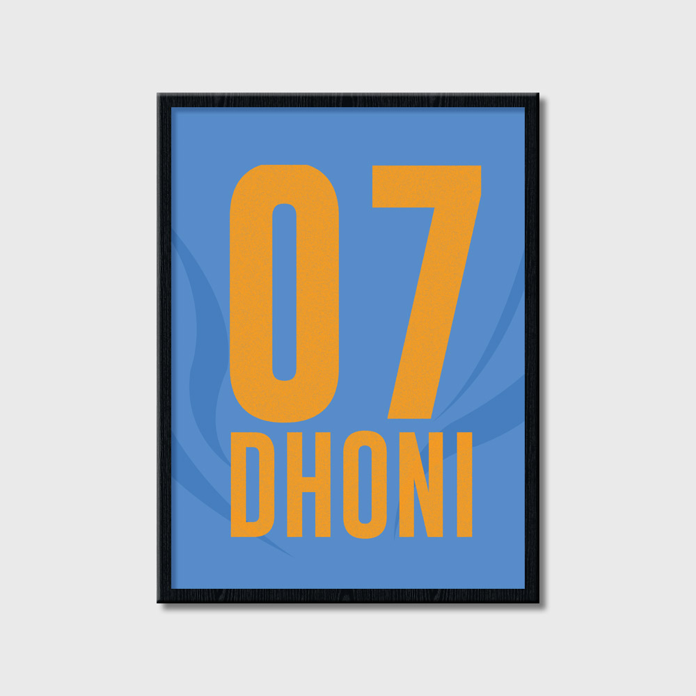 Dhoni Jersey Poster - Poster