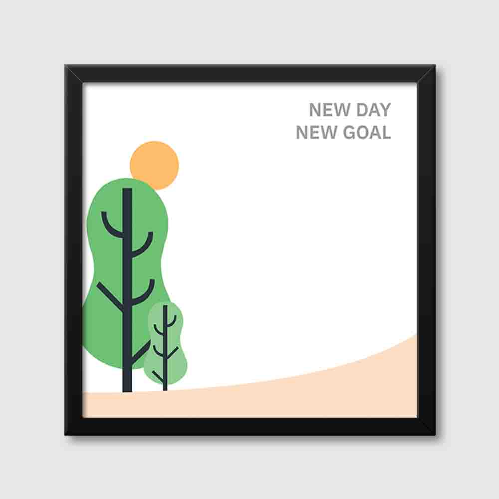 New Day New Goal Poster - Poster
